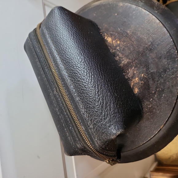 Other - Tex Tan Split Cowhide Travel Toiletry Shaving Kit Zippered Vintage